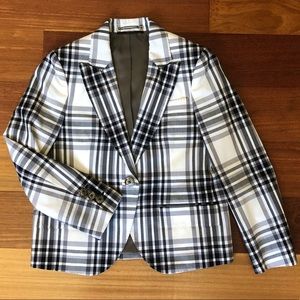 Gucci Plaid One Button Blazer